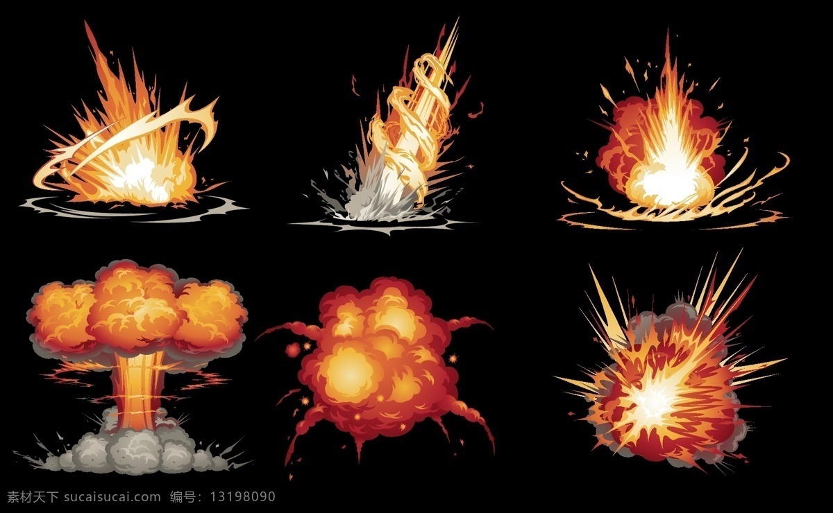 爆炸场景 火光 爆炸 场景 黑色
