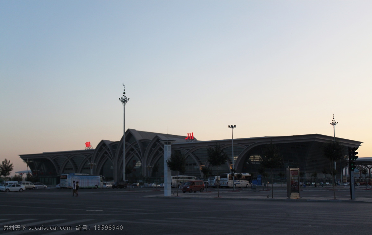 夕阳 下 银川 火车站 银川火车站 风景 忙碌的火车站 火车站全景 旅游摄影 国内旅游