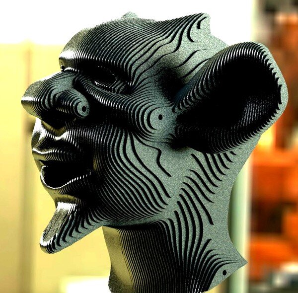 skulpture lasercut sldprt 黑色