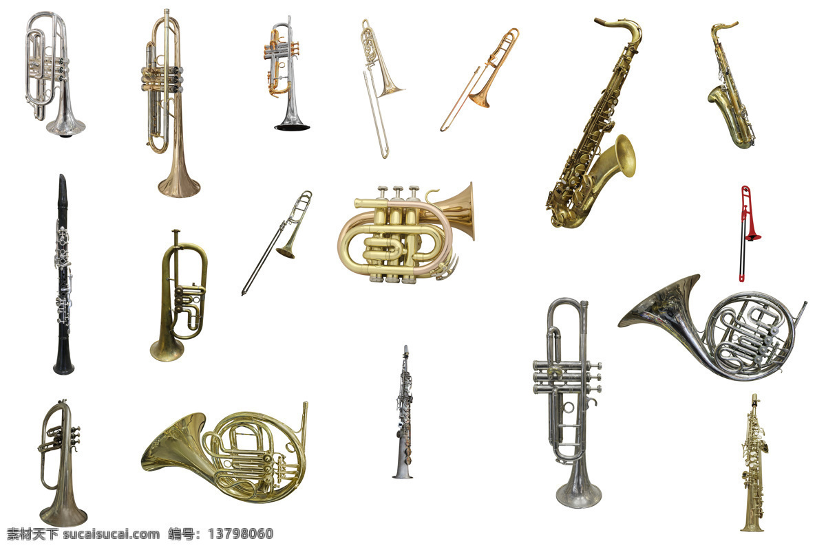 管弦乐器 西洋乐器 音乐器材 小号 笛子 萨克斯 影音娱乐 生活百科 白色