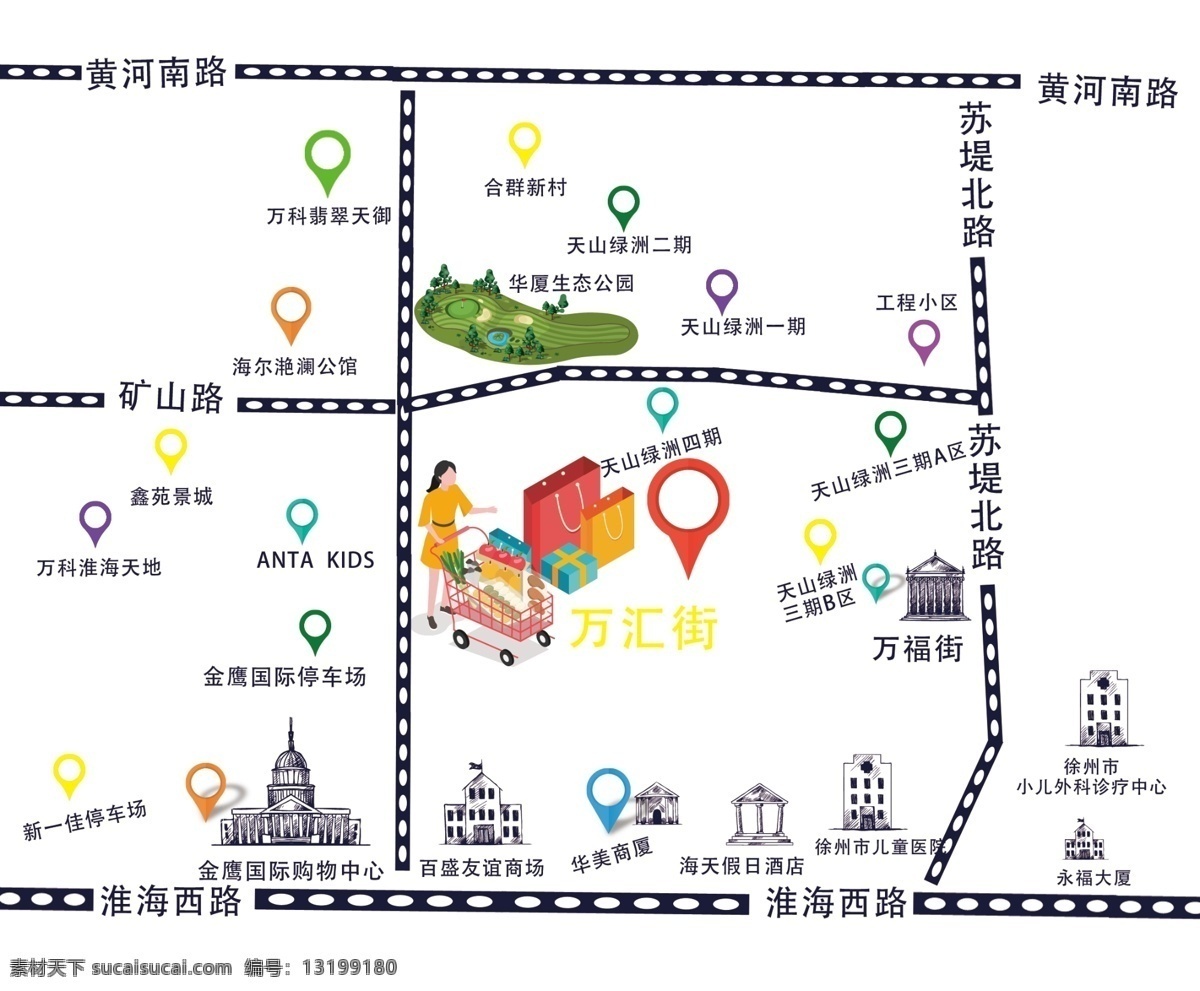 导视 导视图标 浏览图 导览图 导视系统 标识图 分层