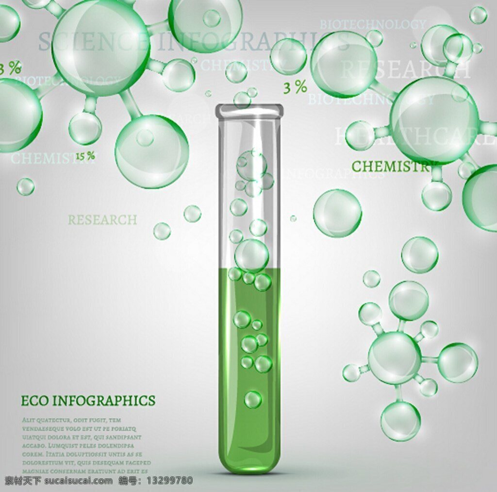 化学 分子 矢量 背景 绿色 水分子 矢量背景