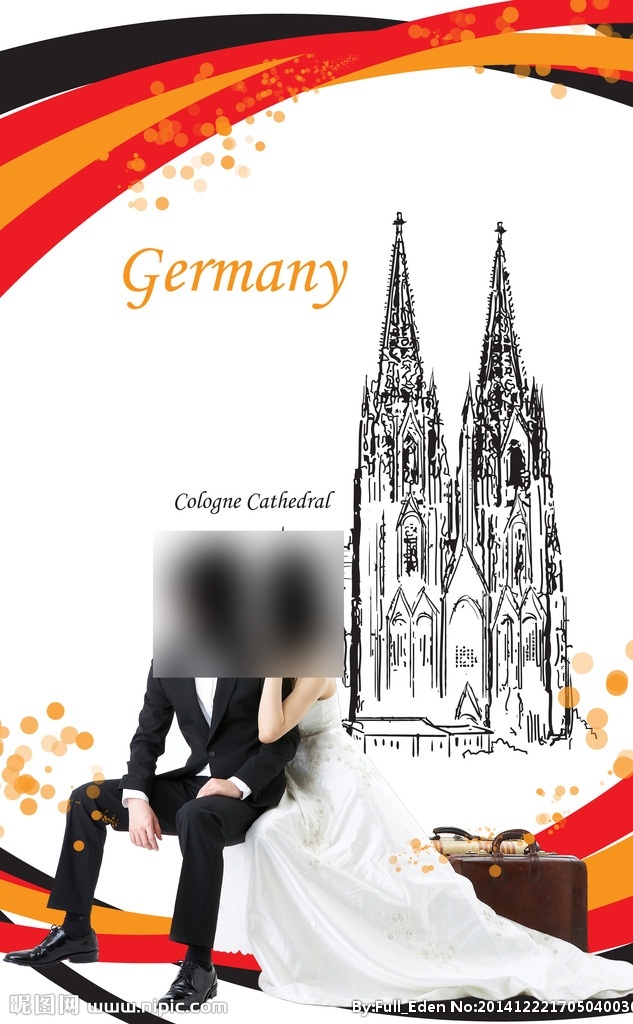 结婚 贺卡 结婚贺卡 德国元素 德国 德式婚礼 新婚旅行 淘宝 名片卡片