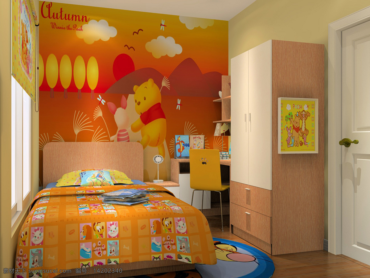 全屋定制 全屋家具定制 家装效果图 室内设计 儿童房 小孩房 室内设计效果 装修设计 儿童房设计 儿童家具 环境设计