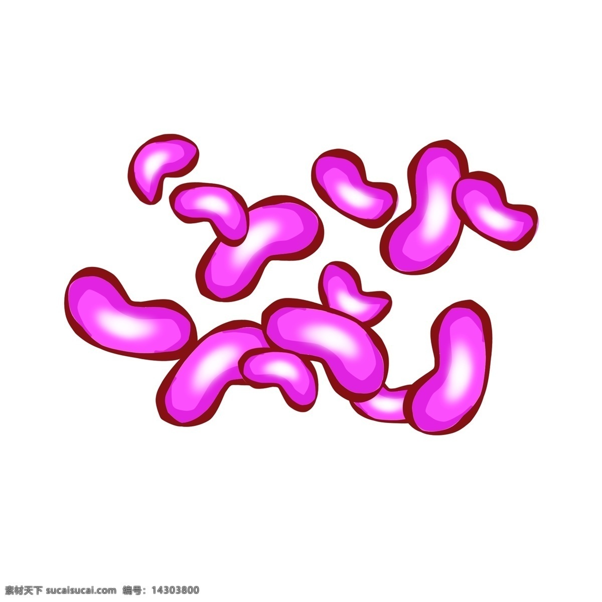 粉色 小型 杆菌 插画 粉色的杆菌 细菌插画 生物杆菌 卡通细菌插画 细菌 病菌插画 粉色杆菌插画 病菌