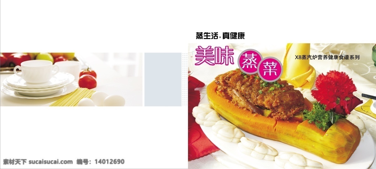 蒸 汽炉 菜谱 菜单菜谱 封面 画册 蒸汽炉菜谱 饮食大全 矢量 其他画册封面