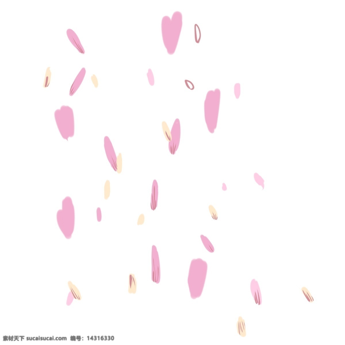 粉色 花瓣 手绘 插画 粉色的花瓣 爱心花瓣 情人节花瓣 漂浮的花瓣 手绘花瓣 卡通花瓣 花瓣装饰