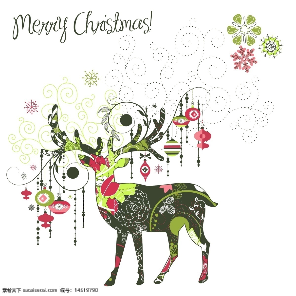 圣诞 鹿 麋鹿 手绘 圣诞节 圣诞鹿 圣诞鹿手绘 麋鹿手绘 圣诞字体设计 圣诞字体 手绘花 圣诞挂坠