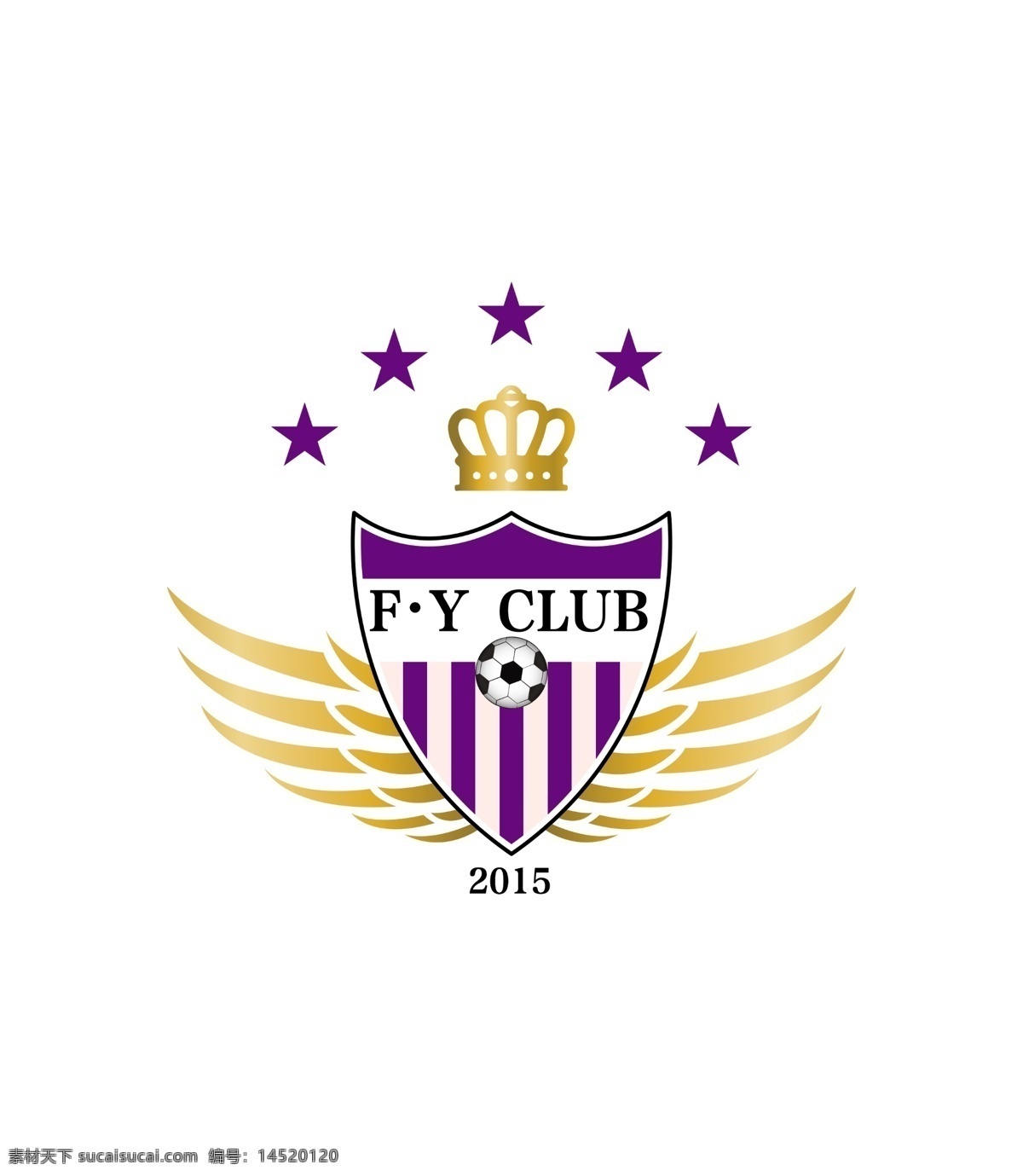 足球 俱乐部 logo 标志 企业 皇冠 盾牌 翅膀 五角星 logo设计