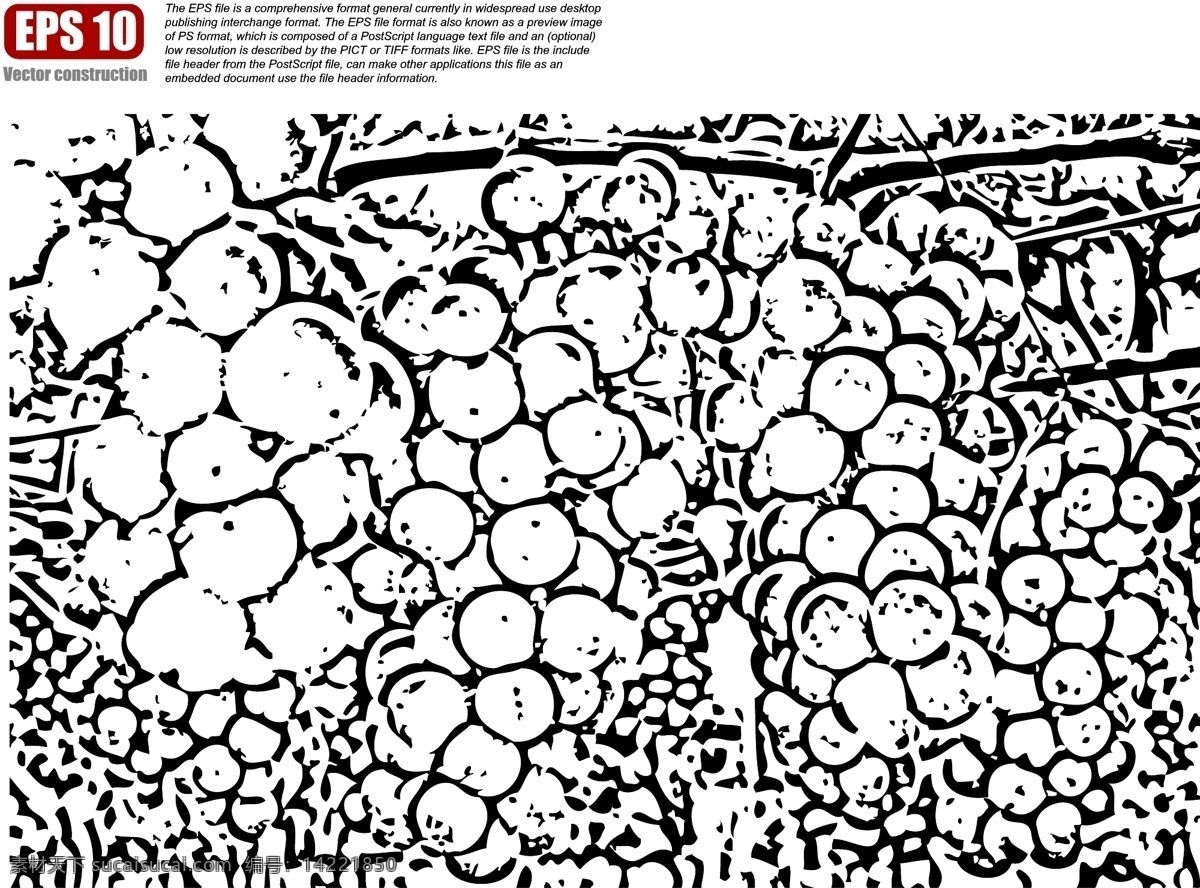 板 画 葡萄 板画 黑白 线条 矢量图