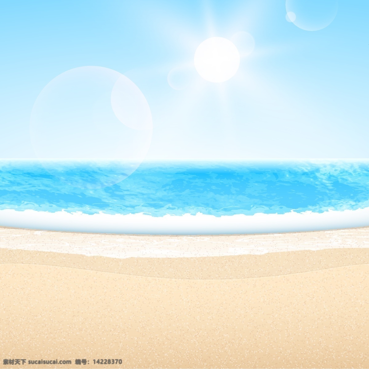 海滩 蓝色背景 阳光 湖水 psd格式 夏天素材 展板模板