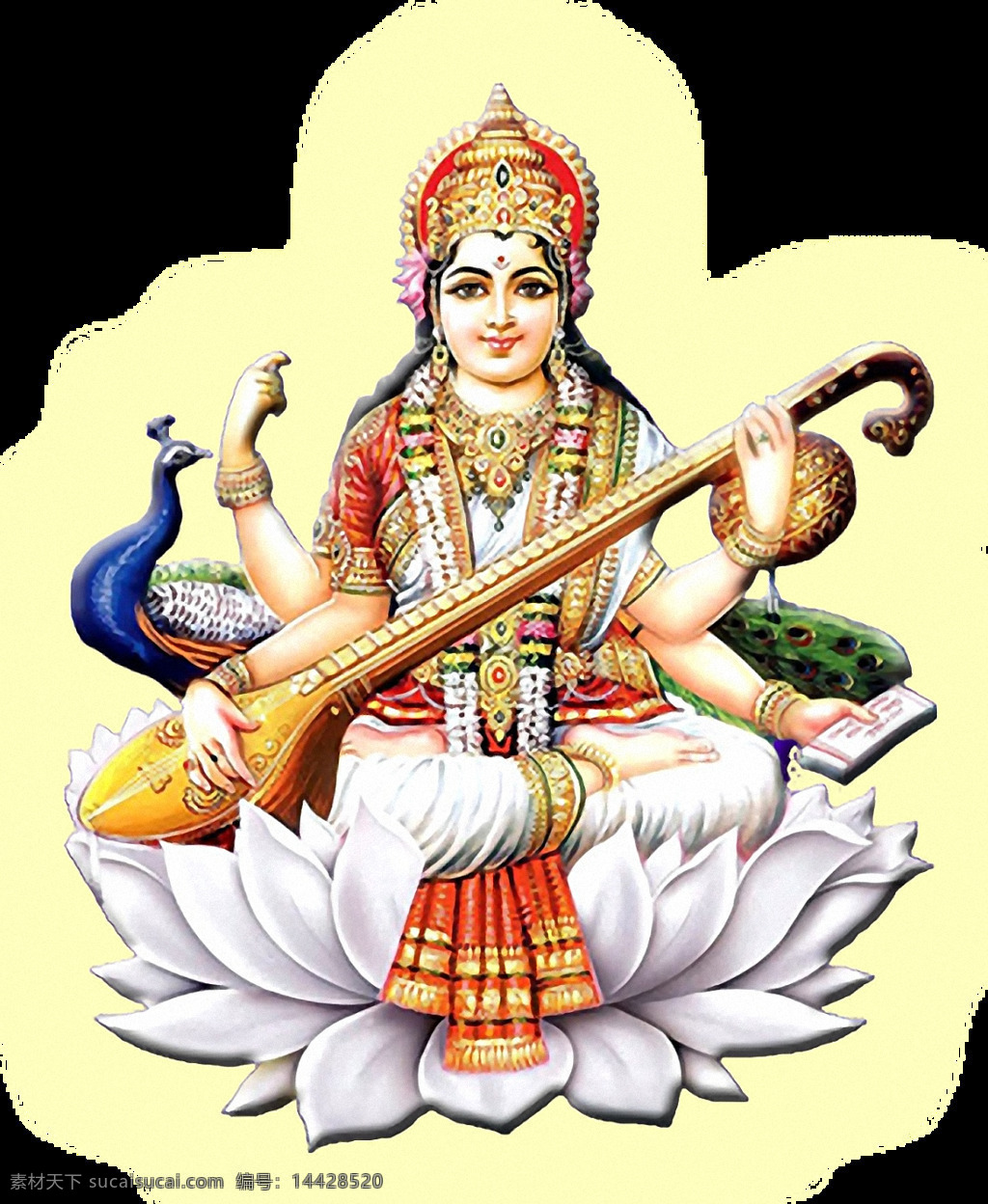 印度教 萨 茹 阿斯 瓦 蒂 女神 免 抠 透明 妙音 天女 印度女神 印度教女神 印度神话人物 妙音天女图 妙音天女像