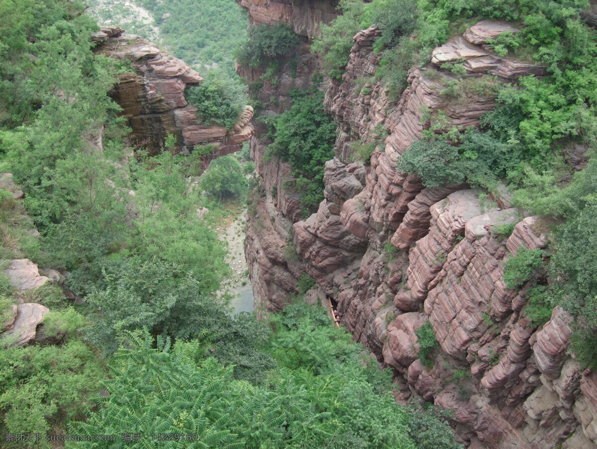 云台山景图 大山 峡谷 风貌 绿色 植被 自然景观 山水风景