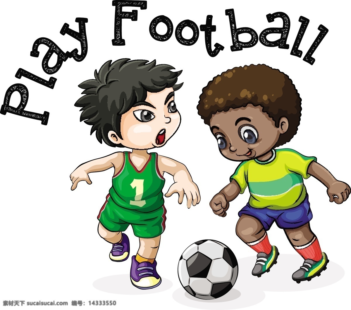 卡通足球儿童 足球儿童 足球 足球场 足球比赛 运动 体育 比赛 休闲娱乐体育 卡通设计