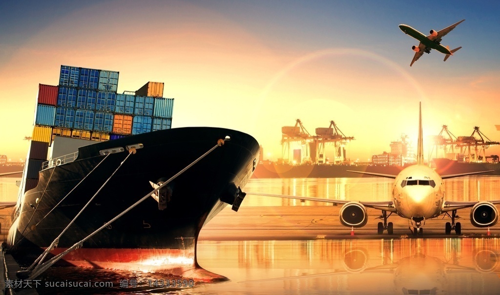 船舶 货轮 货运 集装箱 港口 码头 物流运输 铁路运输