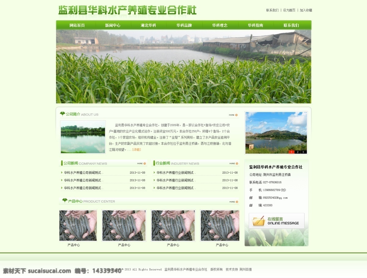 绿色 水产 网页模板 养殖 源文件 中文模板 网页 水产网页 水产养殖 网页素材