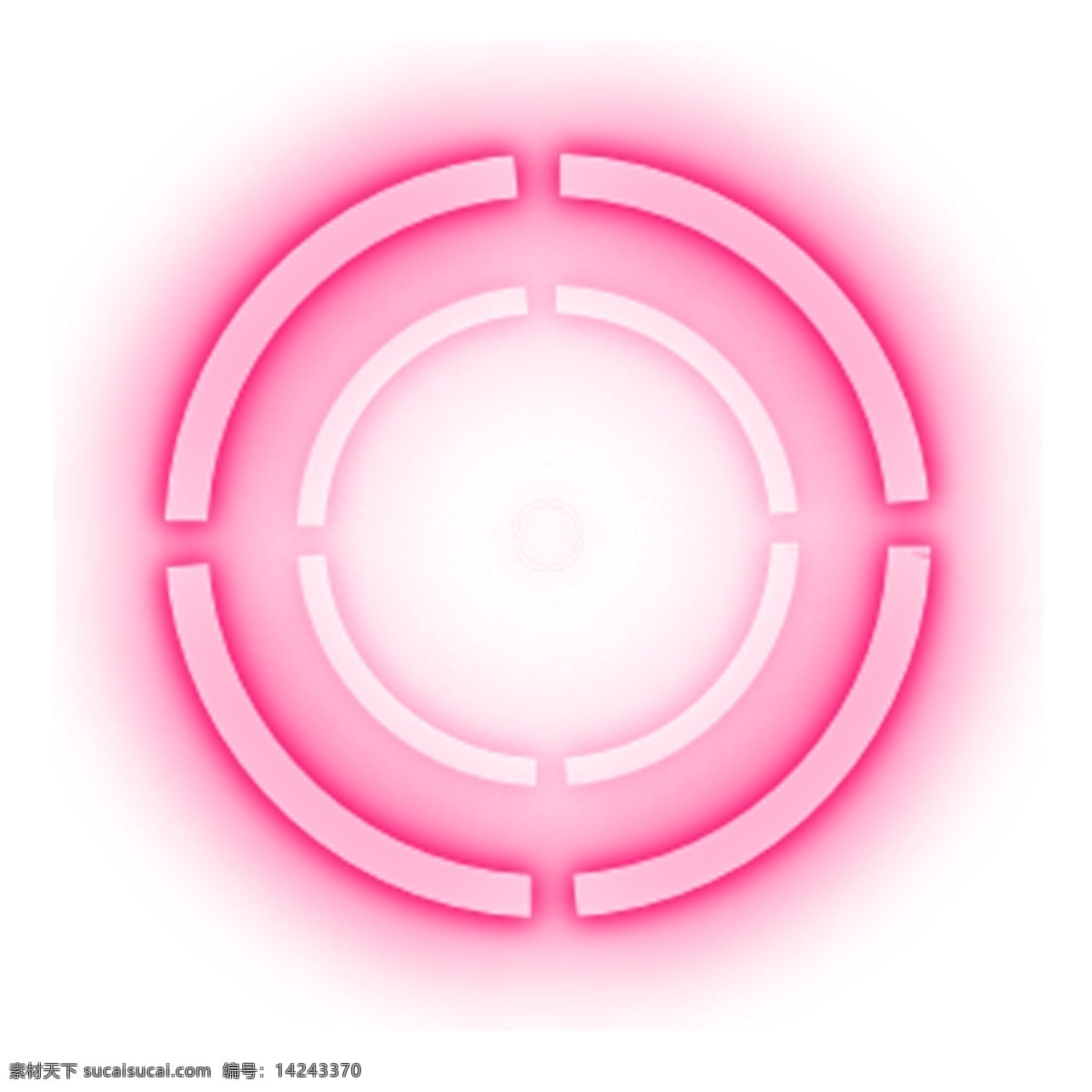 粉红色 霓虹 圆环 创意 科技感 设计素材
