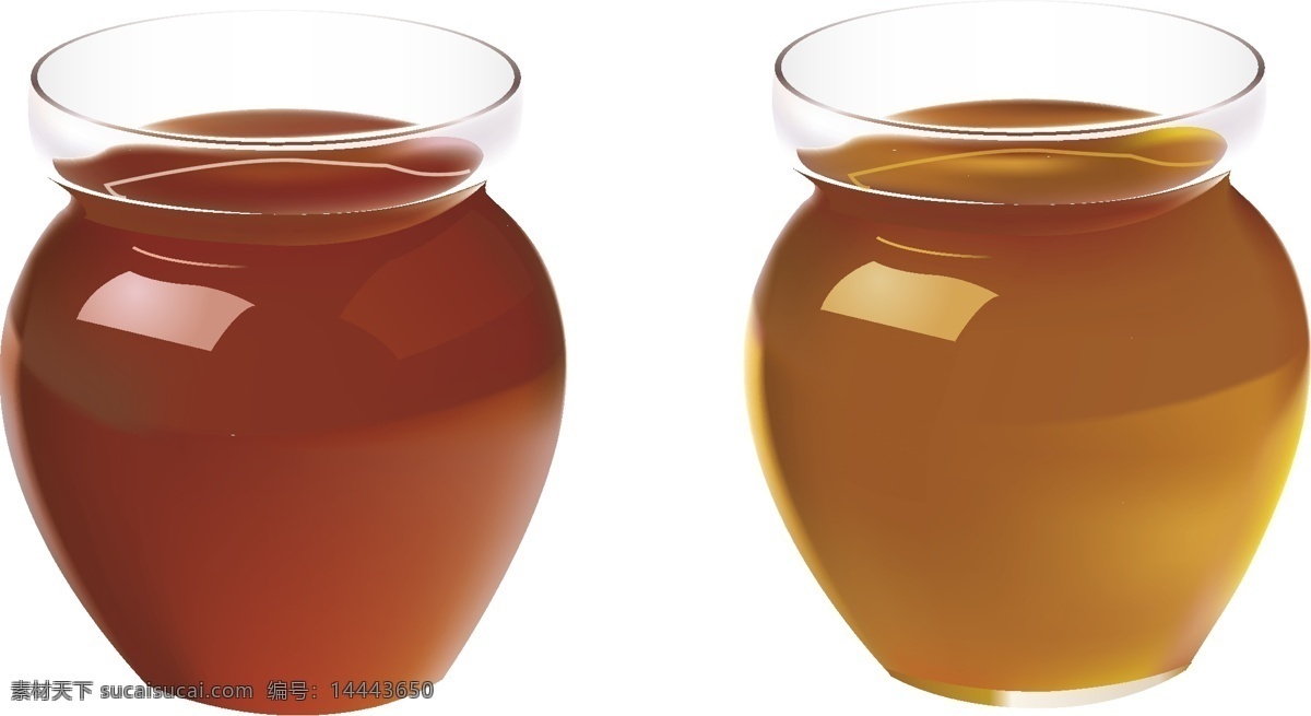 写实 玻璃罐 蜂蜜