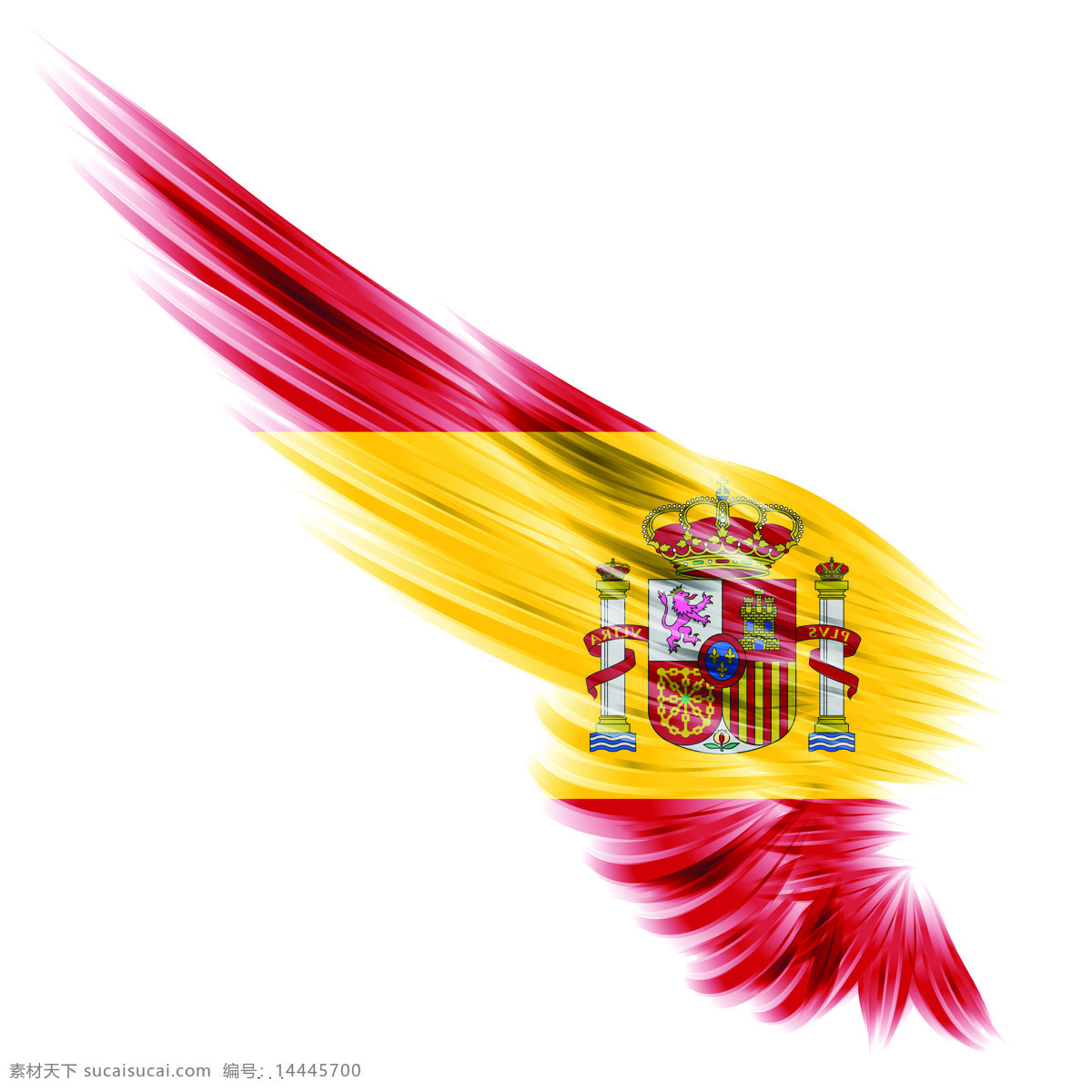 西班牙 国旗 创意 翅膀 变形 高清素材 西班牙国旗 创意翅膀变形 风景 生活 旅游餐饮