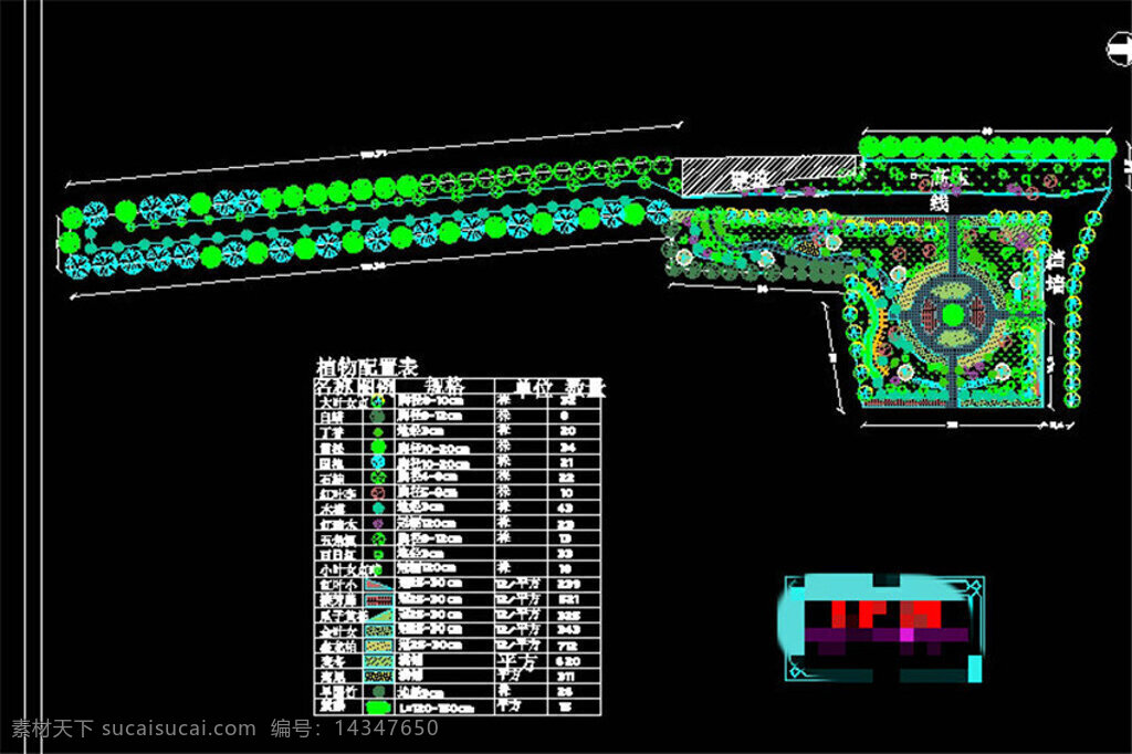 小 游园 cad 景观 图纸 景观立面 景观设计 景观图纸 图块 园林树木 各种景观公园 园林立面 dwg 黑色
