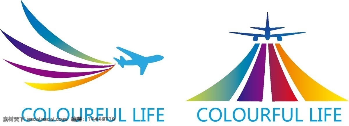 logo设计 彩带logo 飞机logo 标识失量图 企业标志 图标设计 企业 logo 标志 标志图标