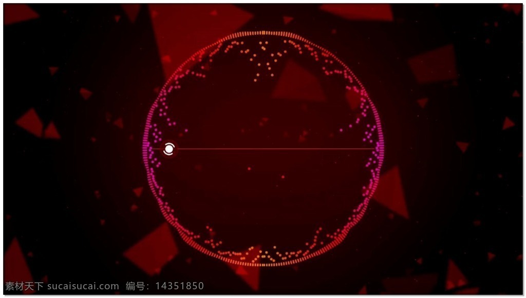 dj 音乐 波动 视频 红色 圆环 昏暗 视频素材 动态视频素材