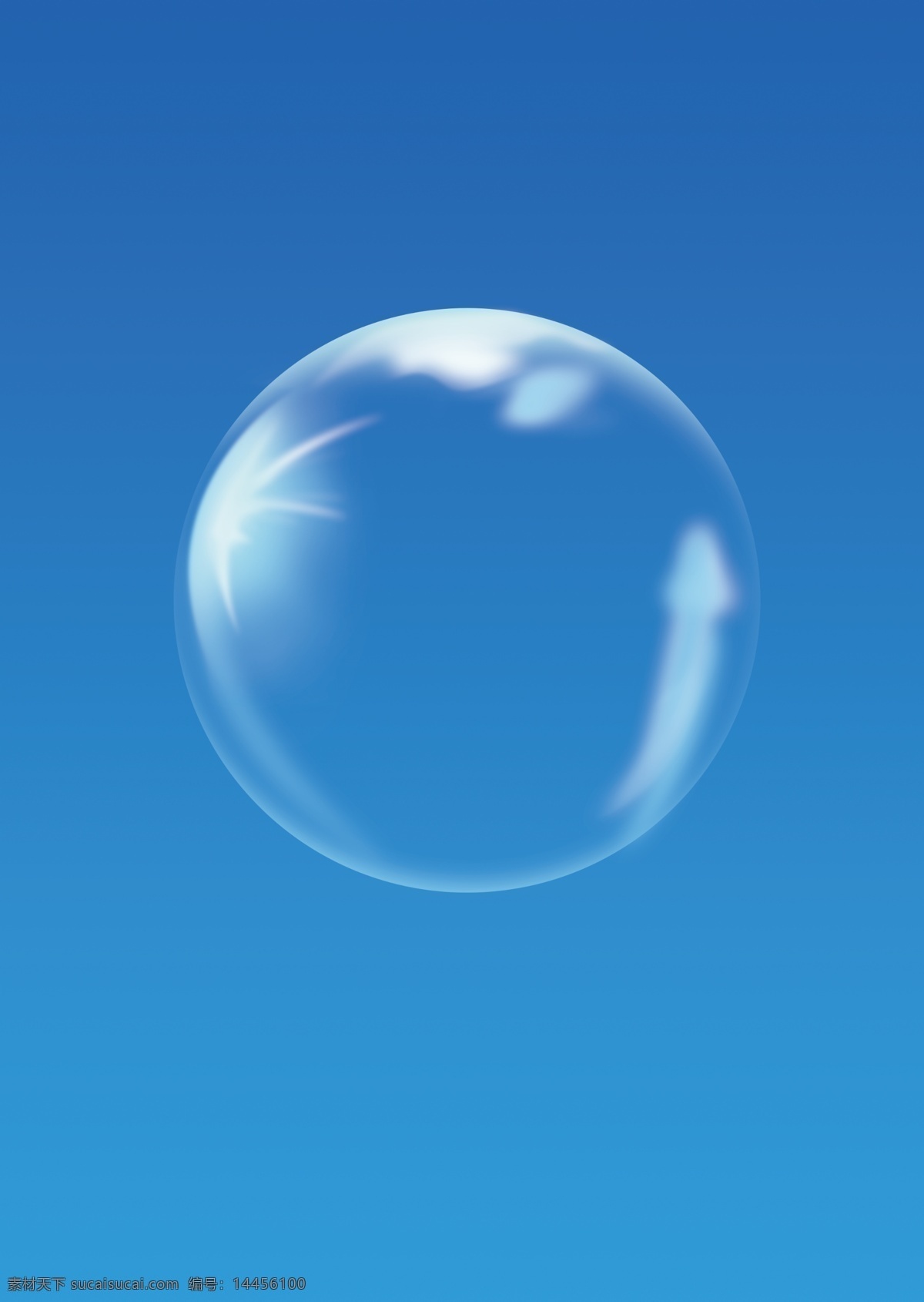 透明的泡泡 透明 泡泡 蓝色 梦幻 天空 色彩 分层