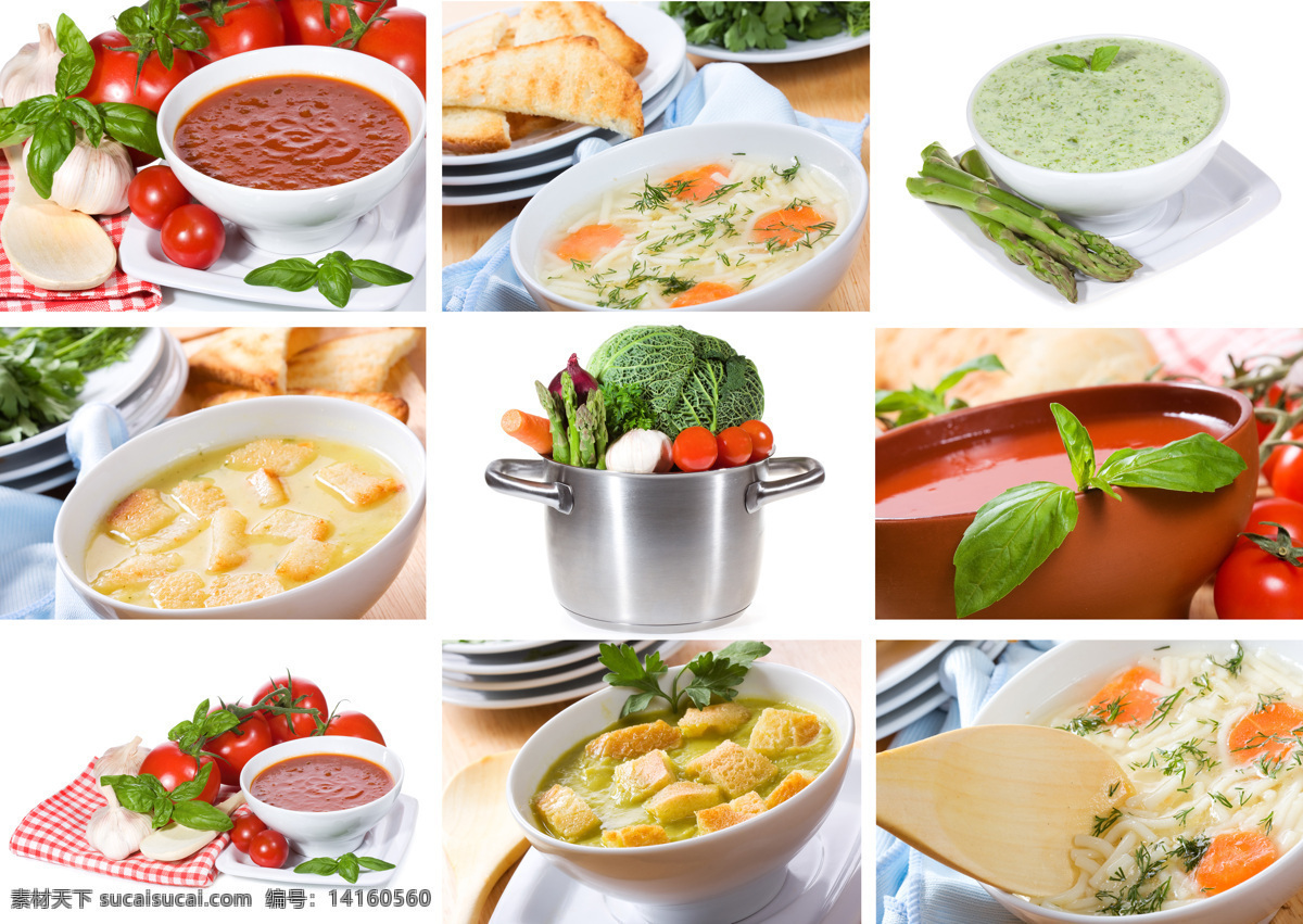 各种 蔬菜 汤 食物 餐饮美食 美味 可口 各种蔬菜汤 南瓜汤 番茄汁 黄瓜汁 大白菜 健康生活 外国美食