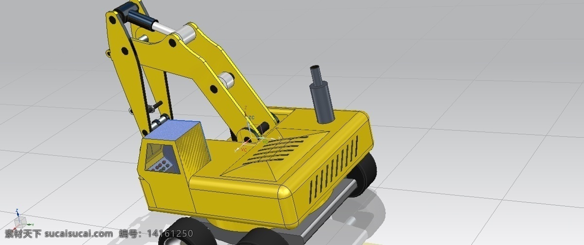 挖掘机 起重机 汽车 3d模型素材 其他3d模型