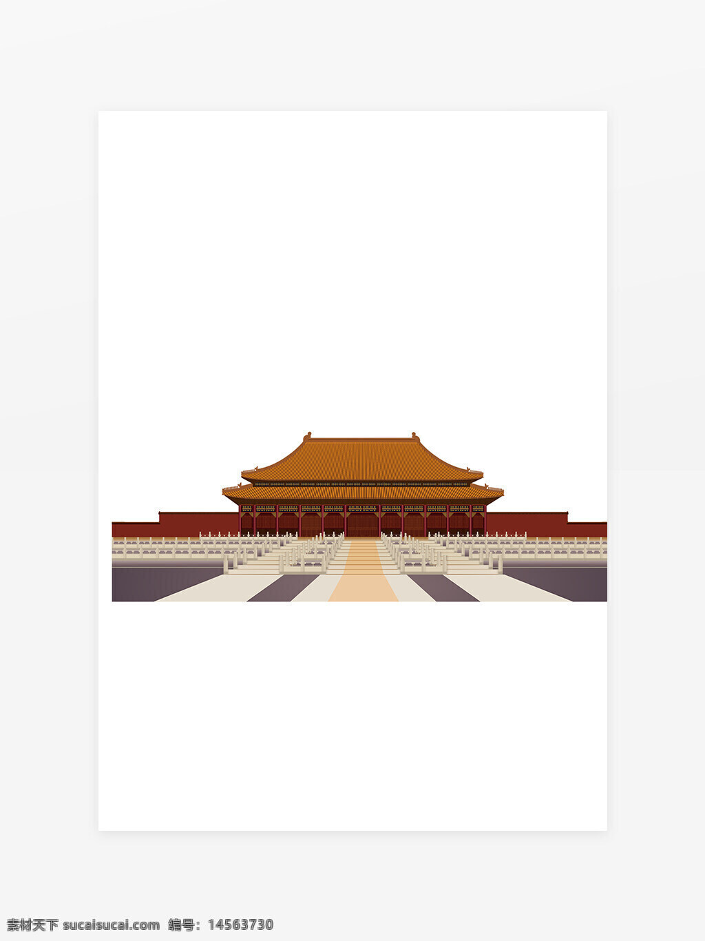 手绘故宫插画素材图片下载-素材编号14563730-素材天下图库