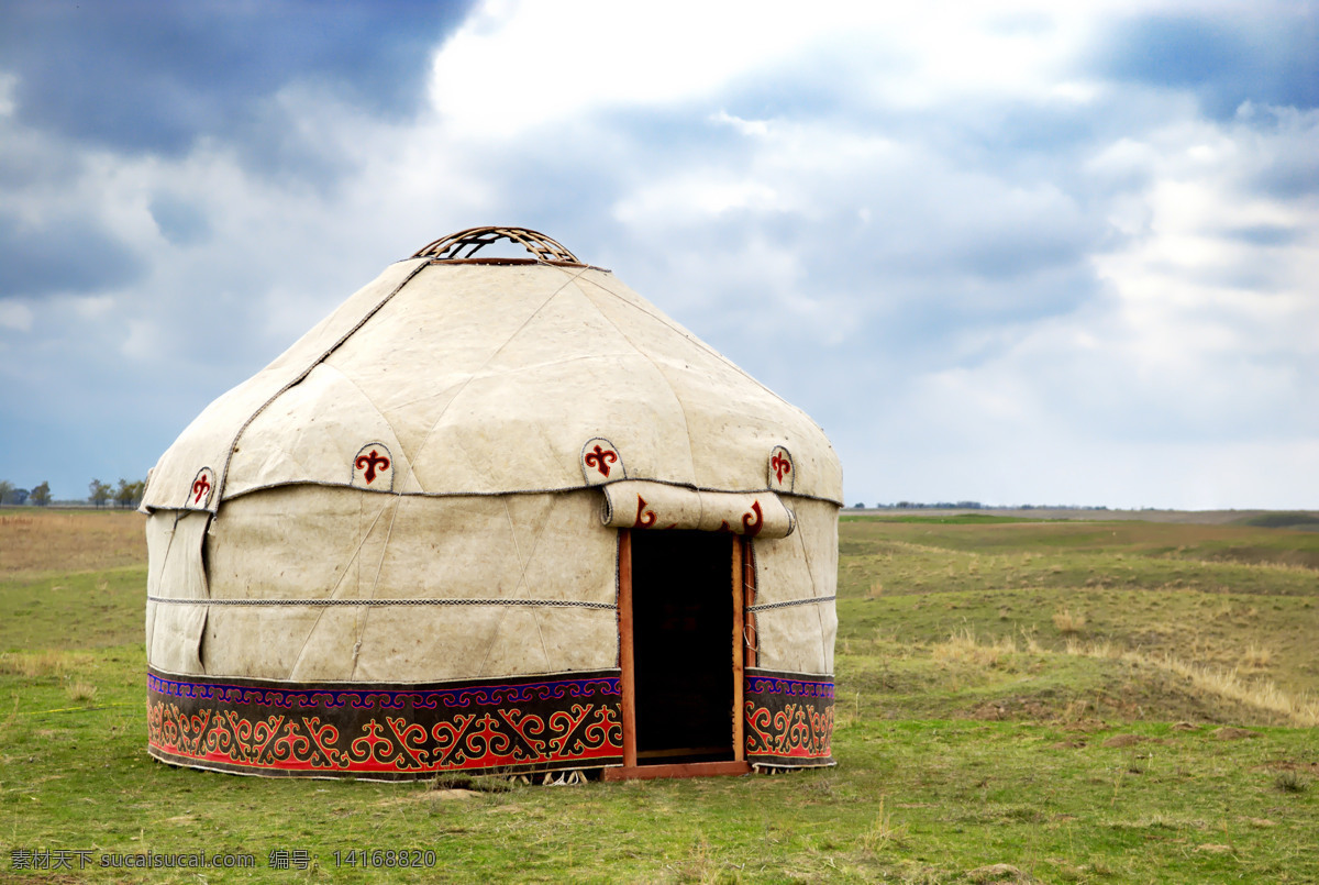 草原 上 蒙古包 呼伦贝尔 大草原 蓝天白云 草原上的 自然风景 自然景观