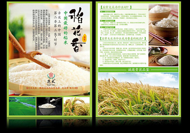 稻花香 大米 宣传单 水稻 小麦 粮食稻花香 黑色