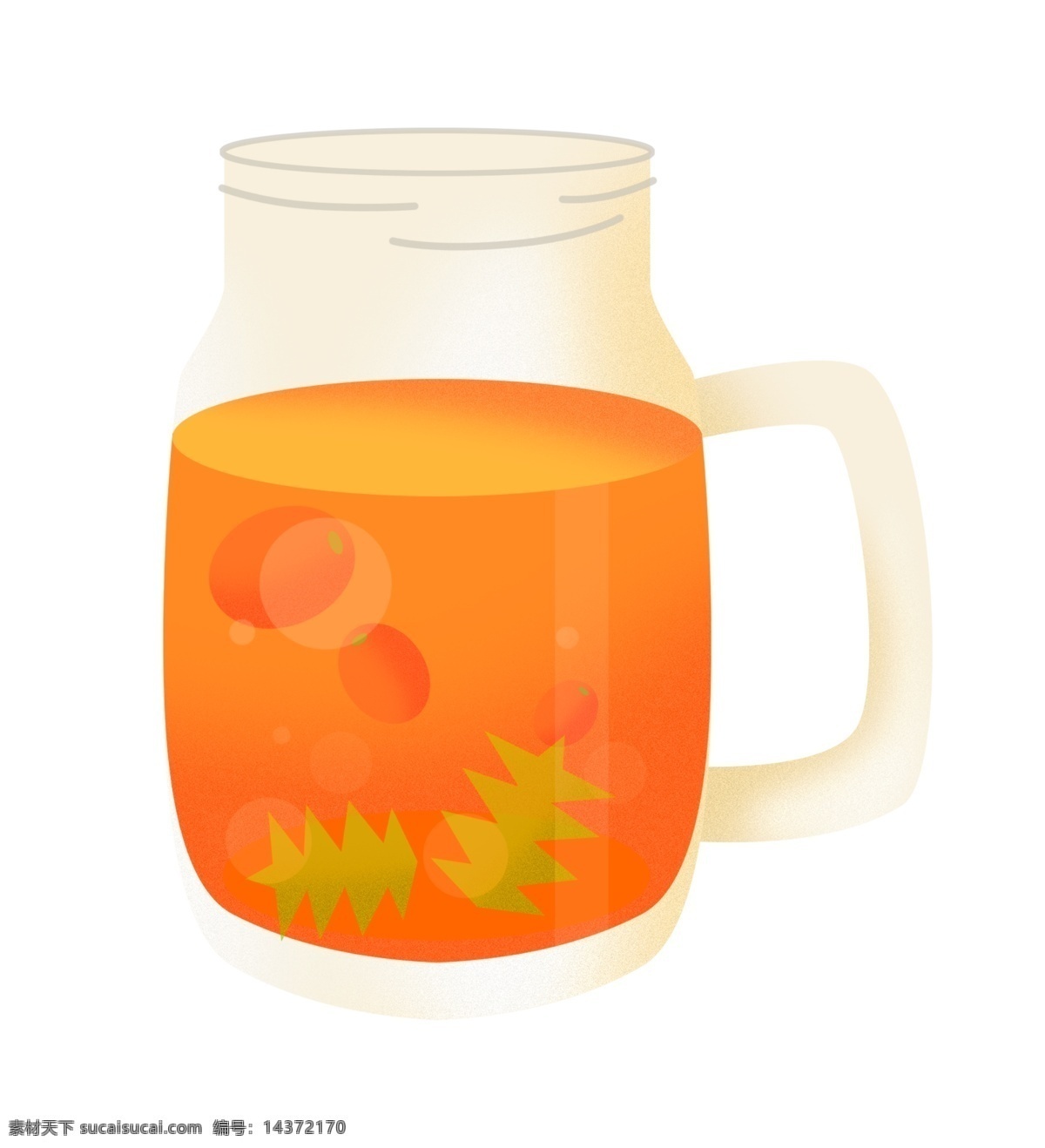 一杯橙色果汁 饮品 饮料 玻璃杯