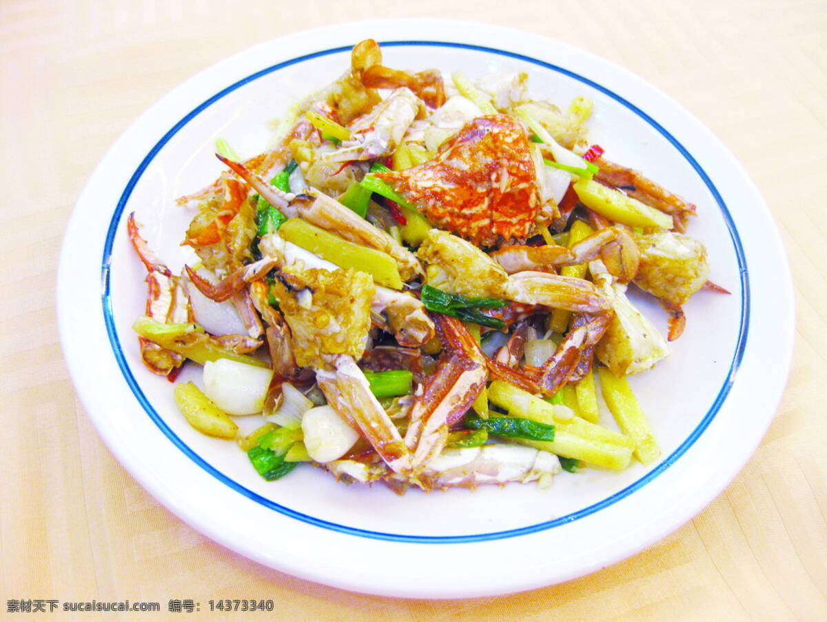 姜葱花蟹 粤菜 传统美食 餐饮美食