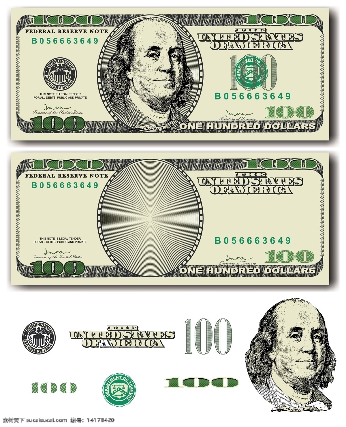 100美元钞票素材图片下载-素材编号14178420-素材天下图库