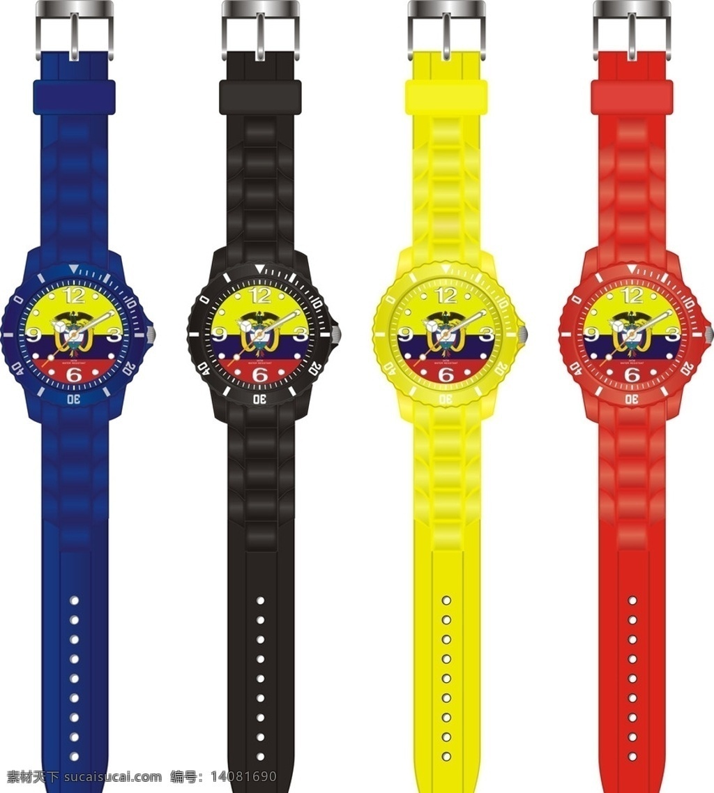 ice 手表 展开 ice手表 哥伦比亚国徵 哥伦比亚 国徵 swatch 硅胶 手表矢量