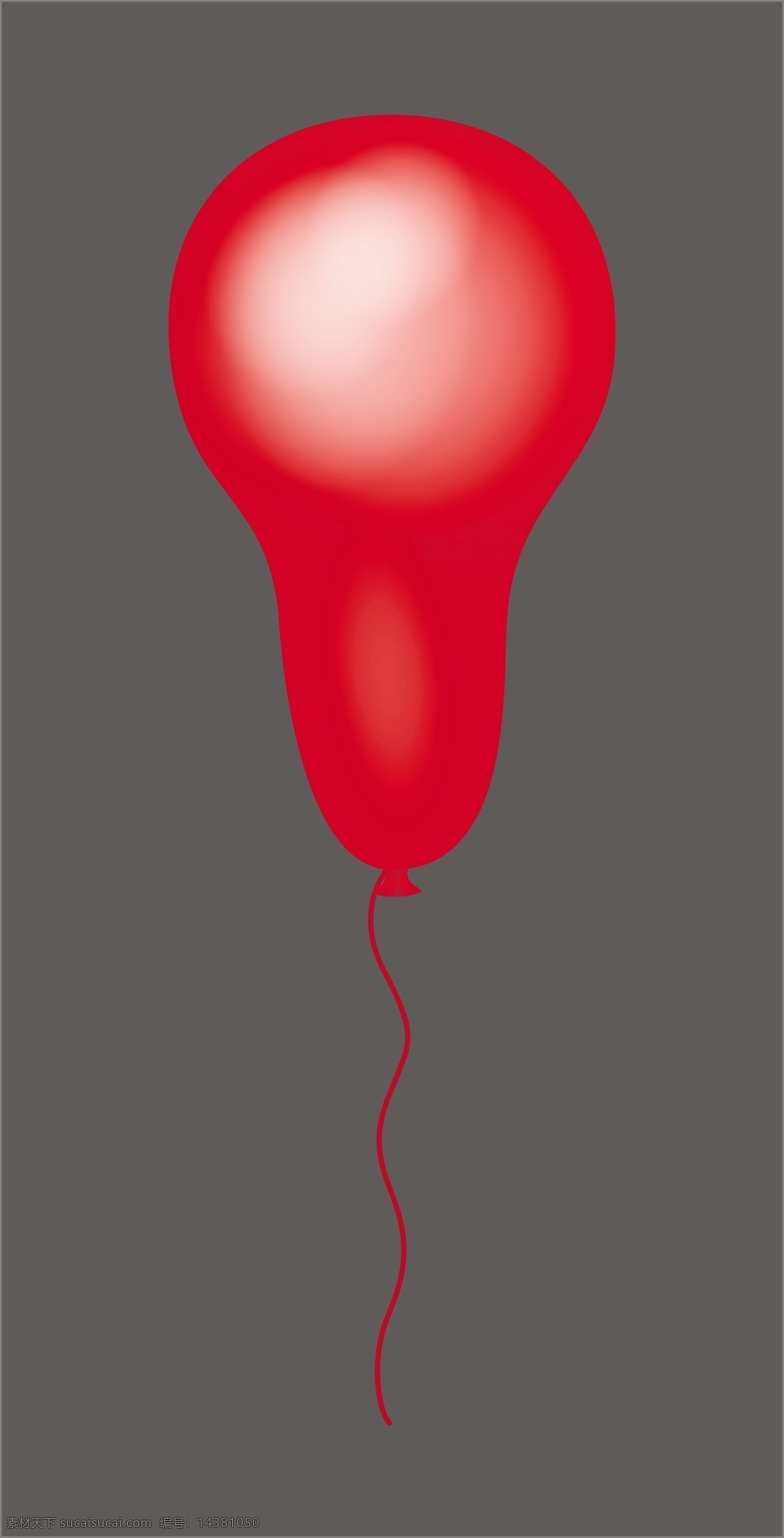 光泽 红 气球 灰色