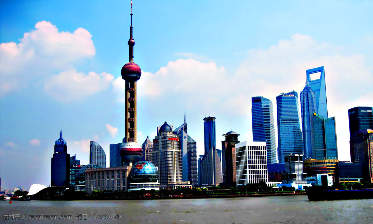 上海建筑 上海 外滩 东方之珠 蓝天 白云 江面 旅游摄影 国内旅游