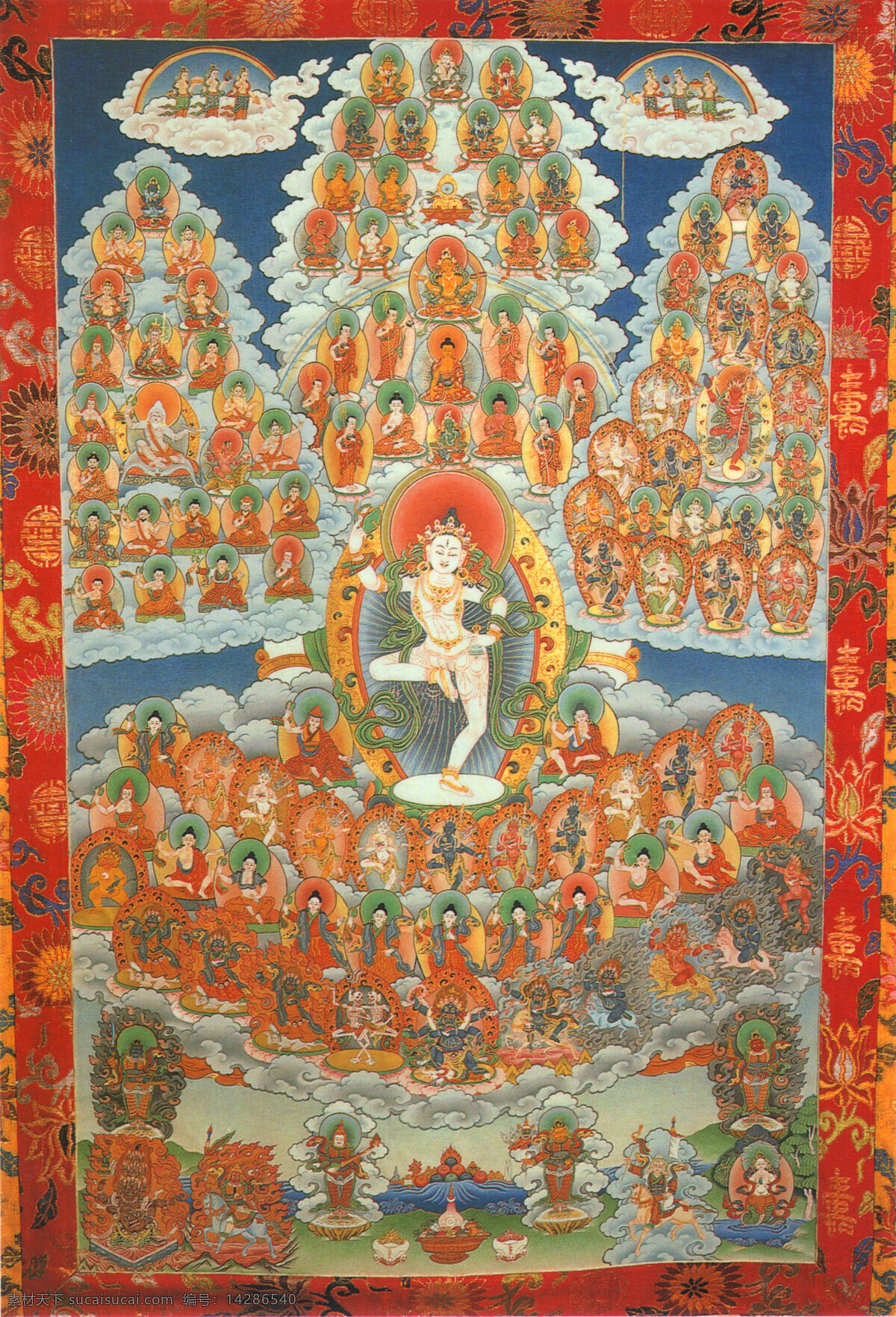 觉于巴皈依境 藏传佛教 佛教 唐卡 玛吉拉尊 宗教信仰 文化艺术