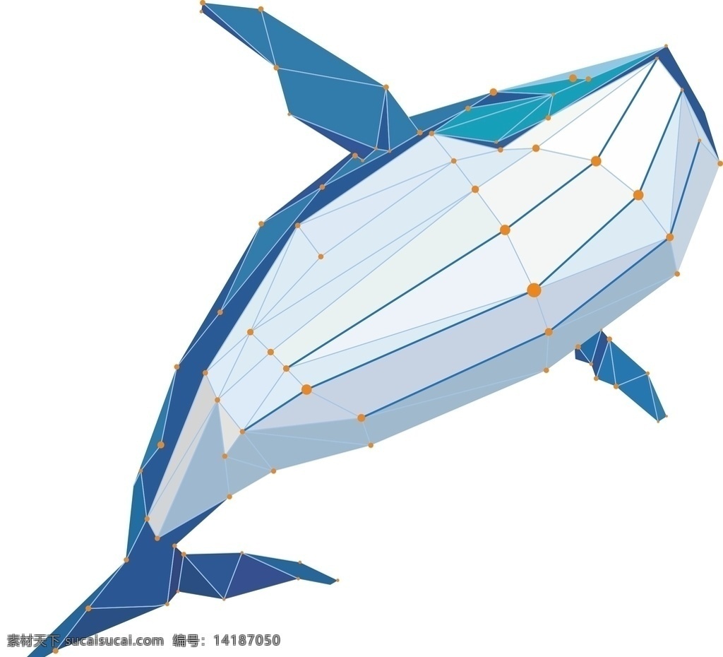蓝鲸 矢量图 鲸鱼 点线面 创意 图案 可修改 标志图标 其他图标