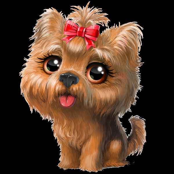 褐色 可爱 手绘 小狗 装饰 元素 宠物狗 褐色小狗 生肖狗 装饰元素