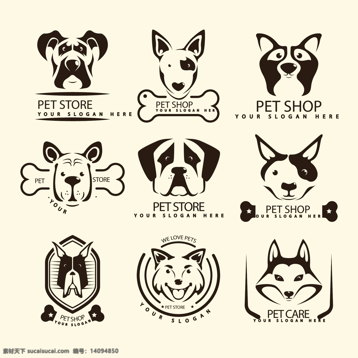 标签 标志 茶杯犬 动物 搞笑 哈士奇 徽章 可爱 可爱宠物 拉布拉多 手绘 复古 狗 品种