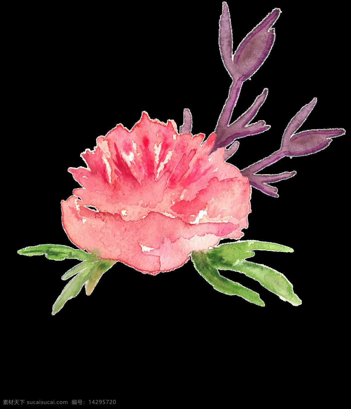 浪漫 粉色 花卉 透明 装饰 海报设计装饰 卡通 免扣 设计素材 水彩 淘宝素材 透明素材 装饰图案