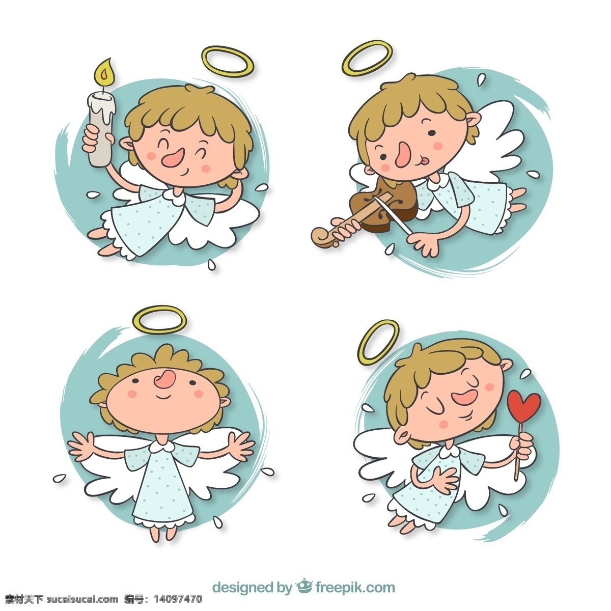款 白色 翅膀 天使 蜡烛 小提琴 爱心 白色天使 动漫动画 动漫人物