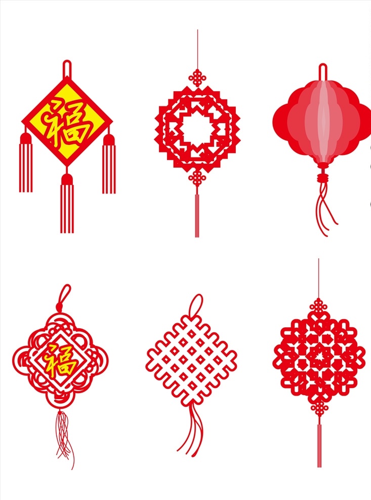 中国结素材 中国结 中式元素 中式矢量图 红色 中式素材