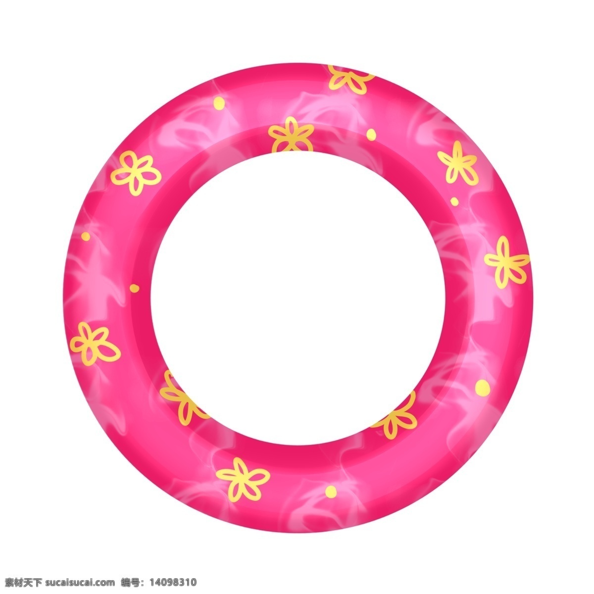 粉色泳圈 泳圈 卡通 可爱 简洁 优雅